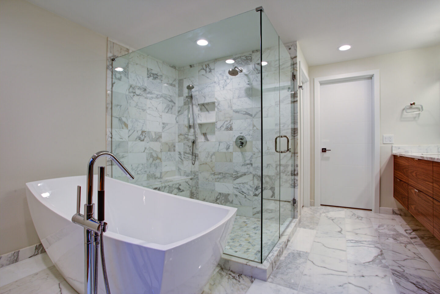 custom glass shower door installation